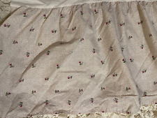 Vtg LAURA ASHLEY For Burlington -Queen Bed Skirt & Sham, Purple Flowers picture
