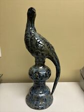 Three hands Corp. bird statue Blue And Cream 17 inches tall picture