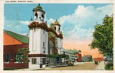 old Boston MA-The Arena, St. Botolph Street,  postcard, (hockey) picture