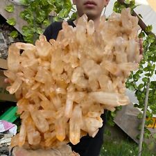 30lb Large Natural White Clear Quartz Crystal Cluster Raw Healing Specimen picture