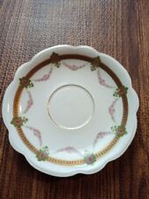 Antique MZ Austria Hand Painted Saucer Porcelain Floral  picture