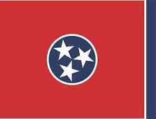 16in X 12in Tennessee State Flag Sticker Decal Truck Window Car Door Stickers picture