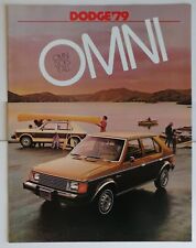Vintage 1979 Dodge Omni Full Color Original Brochure 323 picture