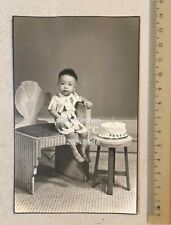 OPS original Chinese little boy celebrating birthday studio photo Art Deco furni picture