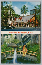 Postcard Honolulu Hawaii International Market Place Waikiki Sports Car Leis picture