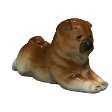 Vintage Lomonosov Porcelain Chow Chow Figurine Lying Down Made In Russia 1C picture