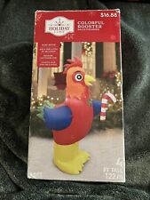 4 Ft Tall Christmas Colorful Rooster With Candy Cane Inflatable picture