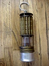 Wolf mine safety lamp. Brass. Orginal Glass Has WOLF Stamp. Complete  picture