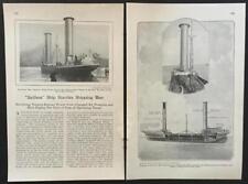 Backau - Baden Baden 1925 maiden voyage article 1st Flettner Rotor Sailing Ship picture