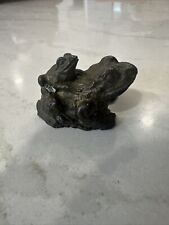 Vintage Solid Brass Mommy Frog With Baby Figurine  picture