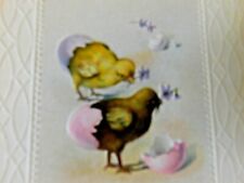 Vintage Easter Postcard Two Chicks Coming out of Eggs V316 picture