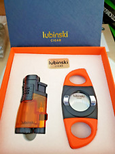Lubinski Cigar Set (Lighter And Cutter) - Orange - With Gift Box picture