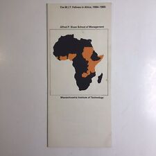M.I.T. Fellows In Africa 1964-65 Alfred Sloan School Management Brochure Vintage picture