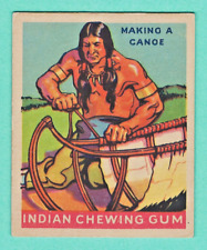 1933 R73 Goudey Indian Gum Card #212  Series of 312 - MAKING a CANOE - NEAR MINT picture