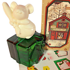COUNTRY CHRISTMAS MOUSE AVON DECANTER WITH CHARISMA COLOGNE IN BOX 1982 VINTAGE picture