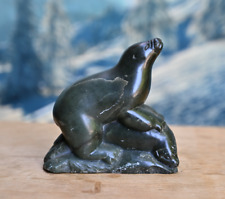 vintage 1977 Inuit Soapstone Seal picture