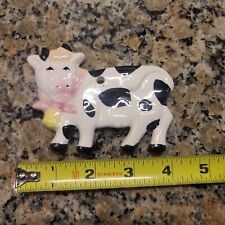 Ceramic Spotted Black And White Cow Ornaments (Set Of 10) picture