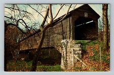Meems Bottom, VA-Virginia, Old Covered Bridge, Vintage Postcard picture