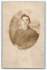 1913 Man At The Working Office Pittsburgh Pennsylvania PA RPPC Photo Postcard picture