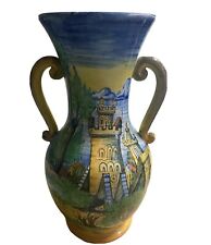 Vintage Mark Cantagalli Italian Ceramic Vase Hand Painted 19th Century picture