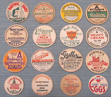 Lot of 16 Vintage Milk Dairy Bottle Caps all Different Lot F picture