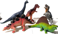 Vintage Dinosaur 2 T-Rex, Stegosaurus, Brachiosaurus, Edaphosaurus Set of 5 picture