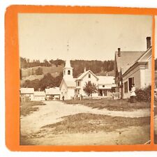 Unknown Mystery Town Church Stereoview c1865 Furniture Store Sign Street G789 picture