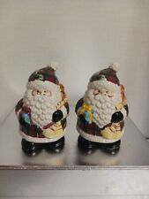 Earthenware Santa Shaker Set 2 Pieces in Box Ceramic Holiday At  Home New  picture