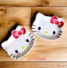 2 x Lovely Cartoon Hello Kitty  Plastic Snacks Plate, Great For Kids picture
