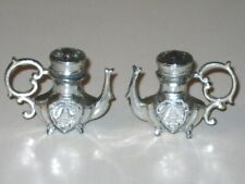 Vintage WASHINGTON DC Souvenir SALT & PEPPER Shakers Metal Tea Pots picture