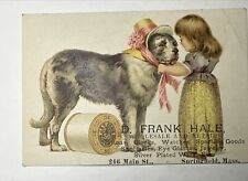 Victorian trade card Frank Hale Springfield MA Thread Spectacles Jeweler B76 picture