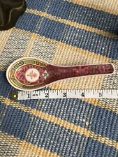 Vintage 20th C. Chinese Asian Porcelain Soup Spoon Pink Famille Rose Collectible picture