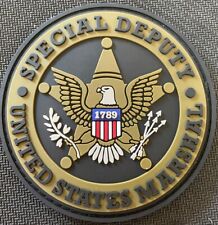 US Marshals Service - Special Deputy OD + RWB seal vinyl +hook patch-Very Rare picture