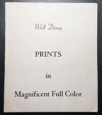 1947 Walt Disney Prints in Magnificent Full Color Lithographed Complete Set of 4 picture
