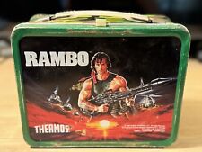 Vintage 1985 Rambo Sylvester Stallone Metal Steel Lunch Box - No Thermos picture