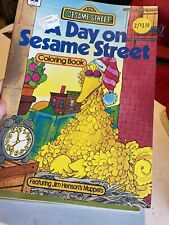 Vintage 70s Sesame Street big bird Coloring Book By Whitman - UNUSED picture