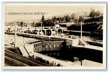 c1910's US Government Canal Locks Seattle Washington WA RPPC Photo Postcard picture