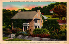 Mendota Minnesota General Henry Hopkins Sibley's Home Vintage c. 1930's Postcard picture