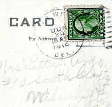 Lewes Delaware Postmark Postcard to Wilmington Lettie Johnson Argo Cover 1916 JR picture