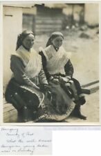 Hungary beautiful women in ethnic dress antique photo picture