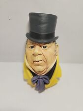 Vtg 1964 Bossons England Mr Micawber Chalkware Head Wall Hanging Charles Dickens picture