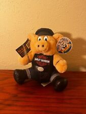 Vintage Official Harley Davidson Plush Pig Hog Collectors Toy Motorcycle New picture