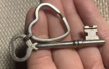 vintage antique Heart Bow Corbin skeleton key #6 with heartbow key ring picture
