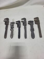 Antique Vintage Adjustable Monkey WRENCH Lot Of 6 Tools picture