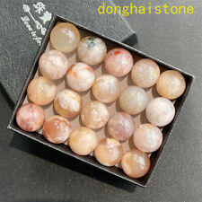 12pcs Wholesale Natural cherry blossom agate sphere quartz crystal ball 15mm picture