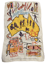 NICE Citer Australia Very Clean Australian Linen Tea Towel Aboriginal Graphics picture