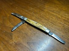 Old Vintage Antique Worn, Damaged Unknown Maker 3 Blade Pocketknife Pocket Knife picture