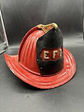 Antique Cairns Fireman’s Helmet, Eldred Pennsylvania Leather Badge picture