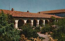 Postcard CA Salinas Valley San Miguel Mission Garden 1954 Chrome Vintage e8366 picture