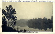 Muskingum River between Beverly and Waterford Ohio mailed 1951 postcard picture